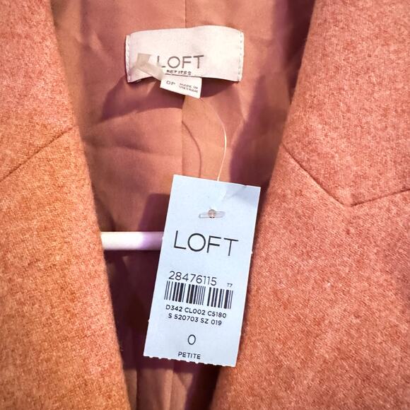 The Loft Salmon Wool Blazer Sz 0P NWT GORGEOUS!! - Picture 3 of 6